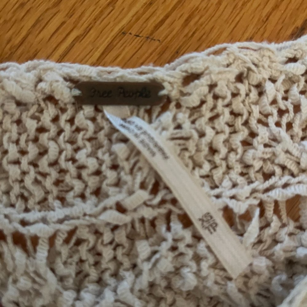 Free People Crochet Cropped Sweater - Picture 3 of 3